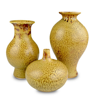 Zlato Vase Set of 3 in Yellow/Gold Brown (142|12000662)