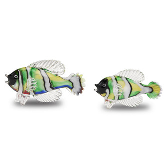 Rialto Fish Set of 2 in Green/Black/White/Multicolor (142|12000564)