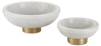 Valor Bowl in White/Brass (142|12000169)