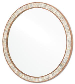 Hyson Mirror in Chiseled Horn/Natural/Mirror (142|10000070)