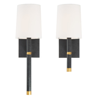 Weston One Light Wall Sconce in Black / Antique Gold (60|WES9901BKGA)
