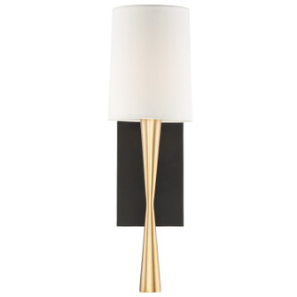 Trenton One Light Wall Sconce in Aged Brass + Black Forged (60|TRE221AGBF)