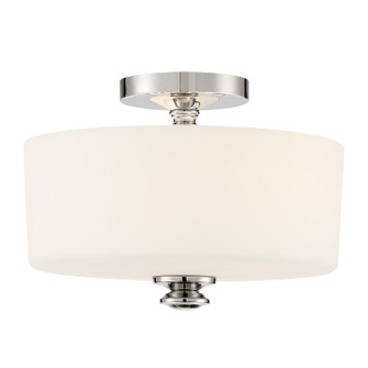 Travis Two Light Semi Flush Mount in Polished Nickel (60|TRAA3302PN)