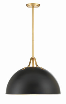 Soto One Light Pendant in Matte Black / Antique Gold (60|SOT18015MKGA)