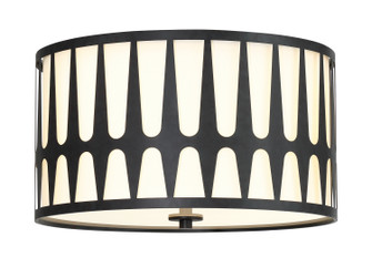 Royston Three Light Flush Mount in Black (60|ROY800BK)