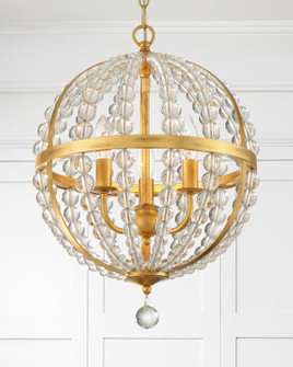 Roxy Three Light Chandelier in Antique Gold (60|ROXA9003GA)