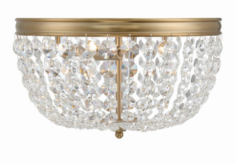 Nola Three Light Flush Mount in Vibrant Gold (60|NOL314VGCLMWP)