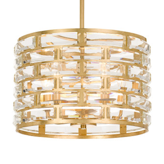 Meridian Five Light Chandelier in Antique Gold (60|MER4865GA)