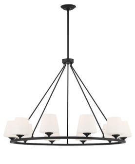 Keenan Ten Light Chandelier in Matte Black (60|KEEA3009MK)