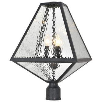 Glacier Three Light Outdoor Post Mount in Black Charcoal (60|GLA9709WTBC)