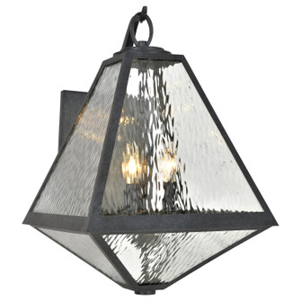 Glacier Three Light Outdoor Wall Sconce in Black Charcoal (60|GLA9702WTBC)