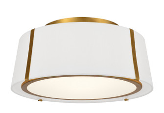 Fulton Three Light Semi Flush Mount in Antique Gold (60|FUL905GA)