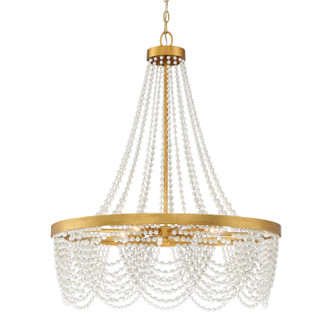 Fiona Four Light Chandelier in Antique Gold (60|FIOA9104GAWH)