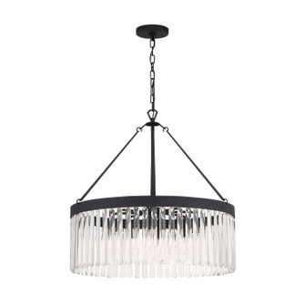Emory Eight Light Chandelier in Black Forged (60|EMO5406BF)