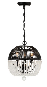 Duval Three Light Mini Chandelier in Matte Black (60|DUV623MK)