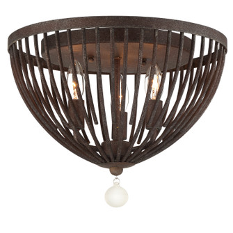 Duval Three Light Flush Mount in Forged Bronze (60|DUV620FB)