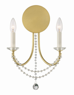 Delilah Two Light Wall Sconce in Aged Brass (60|DEL90802AG)