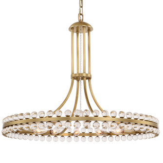Clover 12 Light Chandelier in Aged Brass (60|CLO8899AG)