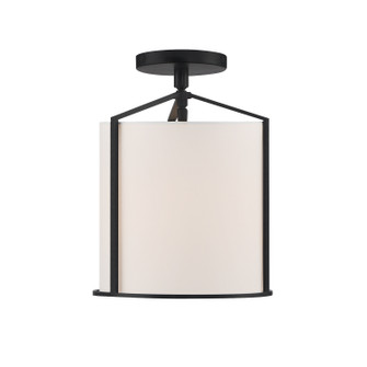 Carlyn One Light Semi Flush Mount in Black (60|CAR9201BKCEILING)