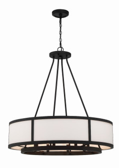 Bryant Eight Light Chandelier in Black Forged (60|BRY8008BF)