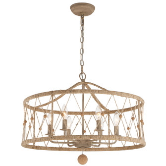 Brixton Six Light Chandelier in Burnished Silver (60|BRXB7906BS)