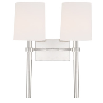 Bromley Two Light Wall Sconce in Polished Nickel (60|BRO452PN) Bromley Two Light Wall Sconce in Polished Nickel (60|BRO452PN)