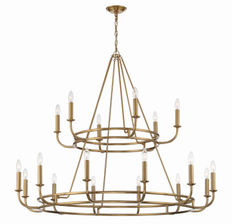 Bailey 18 Light Chandelier in Aged Brass (60|BAIA2109AG)