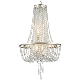 Arcadia Four Light Chandelier in Antique Silver (60|ARC1907SACLMWP)