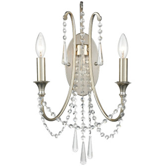 Arcadia Two Light Wall Sconce in Antique Silver (60|ARC1902SACLMWP)