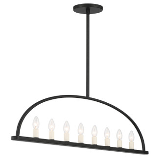 Abbott Eight Light Chandelier in Black (60|ABB3007BK)