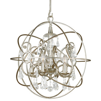 Solaris Five Light Chandelier in Olde Silver (60|9026OSCLS)