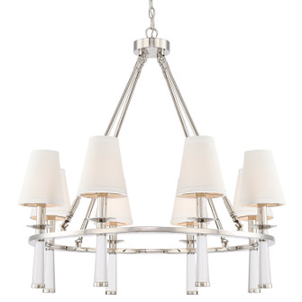 Baxter Eight Light Chandelier in Polished Nickel (60|8867PN)