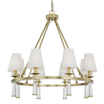 Baxter Eight Light Chandelier in Aged Brass (60|8867AG)