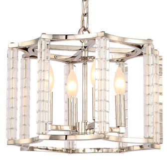 Carson Four Light Chandelier in Polished Nickel (60|8854PN)