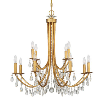 Bridgehampton 12 Light Chandelier in Antique Gold (60|8829GACLS)