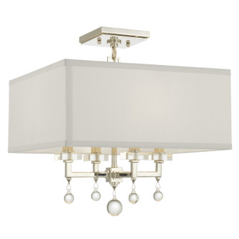 Paxton Four Light Semi Flush Mount in Polished Nickel (60|8105PNCEILING)