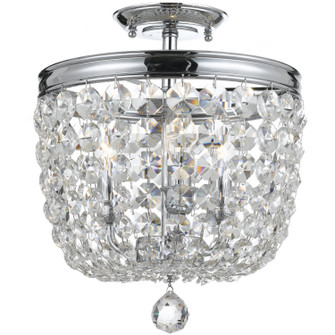 Archer Three Light Semi Flush Mount in Polished Chrome (60|783CHCLSAQ)