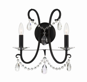 Othello Two Light Wall Sconce in Matte Black (60|6822MKCLMWP)