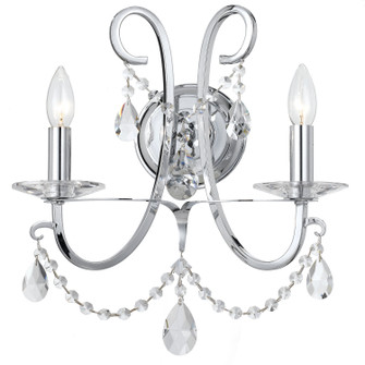 Othello Two Light Wall Sconce in Polished Chrome (60|6822CHCLSAQ)