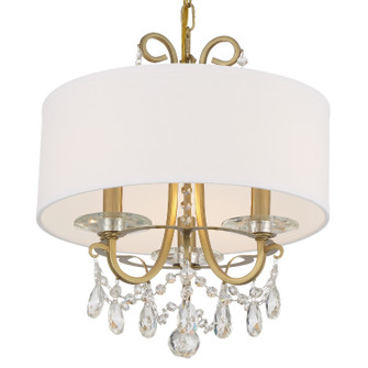 Othello Three Light Chandelier in Vibrant Gold (60|6623VGCLMWP)