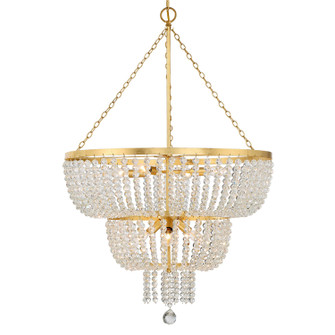 Rylee Eight Light Chandelier in Antique Gold (60|610GA)