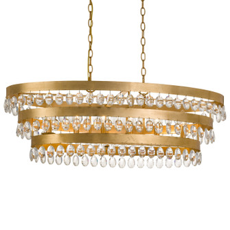 Perla Six Light Chandelier in Antique Gold (60|6107GA)