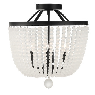 Rylee Four Light Semi Flush Mount in Matte Black (60|604MKFRCEILING)