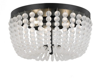Rylee Three Light Flush Mount in Matte Black (60|600MK)