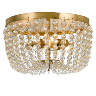 Rylee Three Light Flush Mount in Antique Gold (60|600GA)