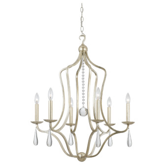 Manning Six Light Chandelier in Silver Leaf (60|5976SL)