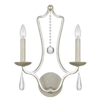Manning Two Light Wall Sconce in Silver Leaf (60|5972SL)