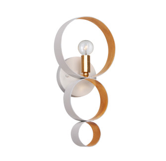 Luna One Light Wall Sconce in Matte White / Antique Gold (60|581MTGA)