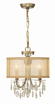 Hampton Three Light Mini Chandelier in Antique Brass (60|5623AB)