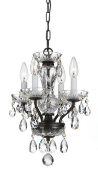 Traditional Crystal Four Light Mini Chandelier in English Bronze (60|5534EBCLMWP)